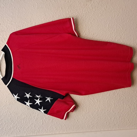 Vintage Rock Point In God We Trust Freedom Flag mens polo size: large - Picture 7 of 10